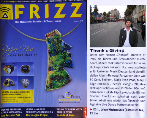 2011, ThenksGiving, Frizz Magazin